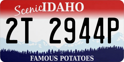 ID license plate 2T2944P