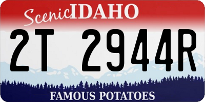 ID license plate 2T2944R