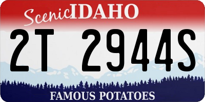 ID license plate 2T2944S