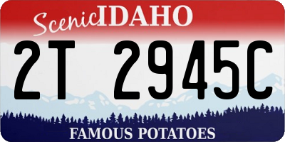 ID license plate 2T2945C