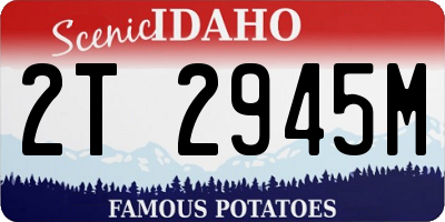 ID license plate 2T2945M