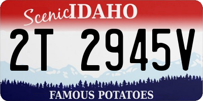 ID license plate 2T2945V