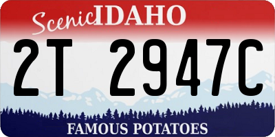 ID license plate 2T2947C