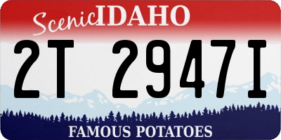 ID license plate 2T2947I
