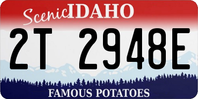 ID license plate 2T2948E
