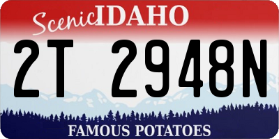ID license plate 2T2948N