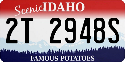 ID license plate 2T2948S
