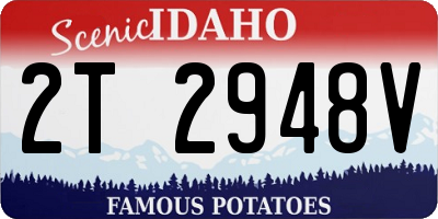 ID license plate 2T2948V