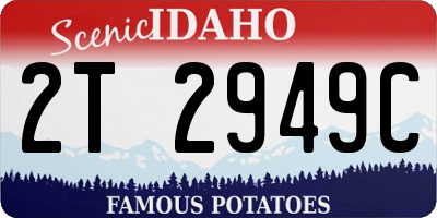ID license plate 2T2949C