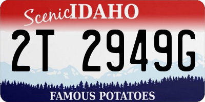 ID license plate 2T2949G