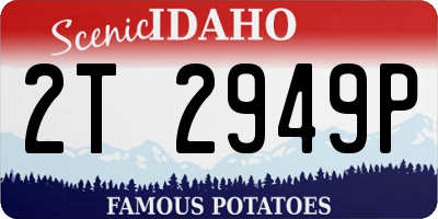 ID license plate 2T2949P