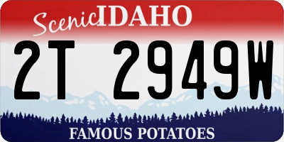 ID license plate 2T2949W