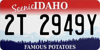 ID license plate 2T2949Y