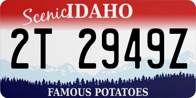 ID license plate 2T2949Z