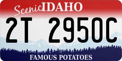 ID license plate 2T2950C