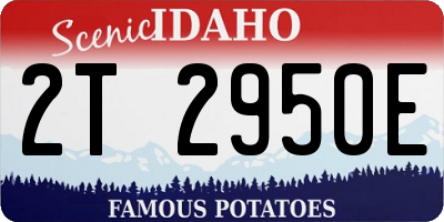ID license plate 2T2950E