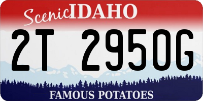 ID license plate 2T2950G
