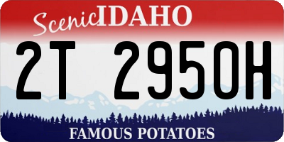 ID license plate 2T2950H