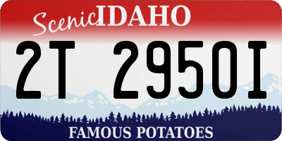 ID license plate 2T2950I
