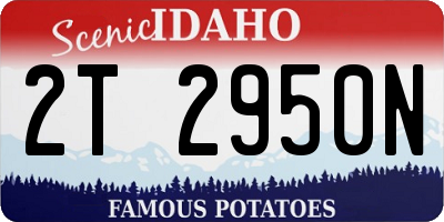 ID license plate 2T2950N