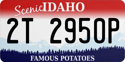 ID license plate 2T2950P
