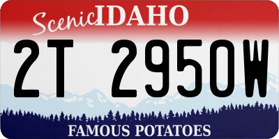 ID license plate 2T2950W