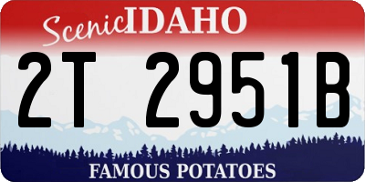 ID license plate 2T2951B
