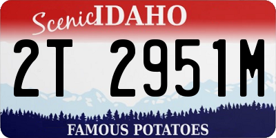 ID license plate 2T2951M