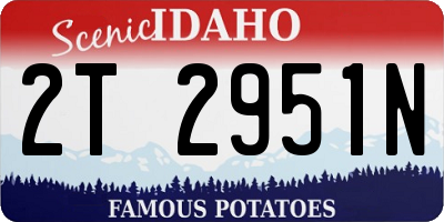 ID license plate 2T2951N
