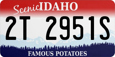 ID license plate 2T2951S