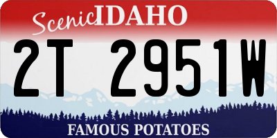 ID license plate 2T2951W