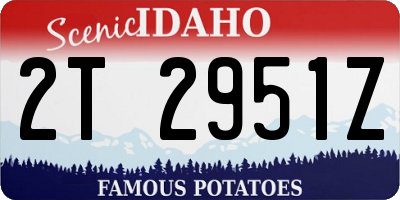 ID license plate 2T2951Z