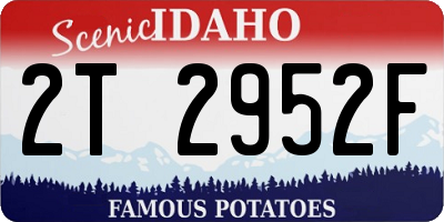ID license plate 2T2952F