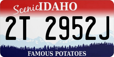 ID license plate 2T2952J