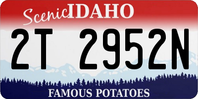 ID license plate 2T2952N
