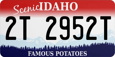 ID license plate 2T2952T
