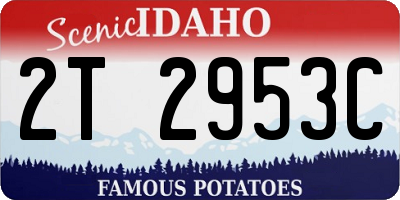 ID license plate 2T2953C