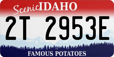 ID license plate 2T2953E