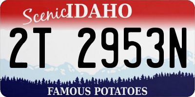 ID license plate 2T2953N