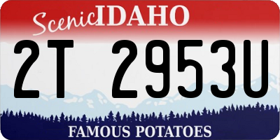 ID license plate 2T2953U