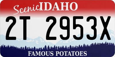 ID license plate 2T2953X