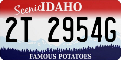 ID license plate 2T2954G