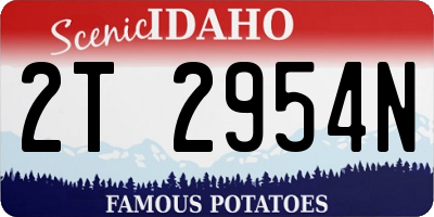 ID license plate 2T2954N