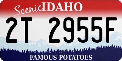 ID license plate 2T2955F