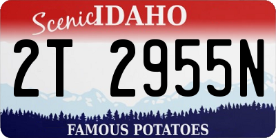 ID license plate 2T2955N