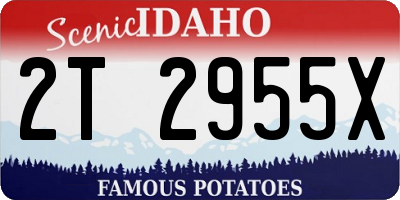ID license plate 2T2955X