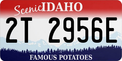 ID license plate 2T2956E