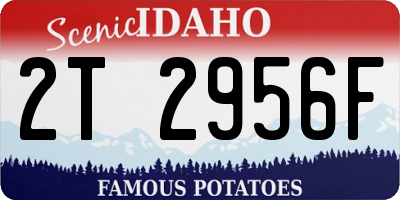 ID license plate 2T2956F
