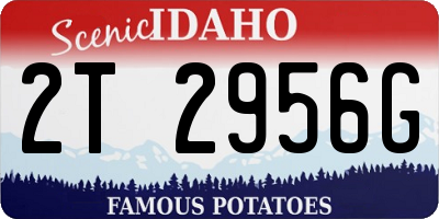 ID license plate 2T2956G