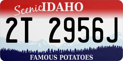 ID license plate 2T2956J